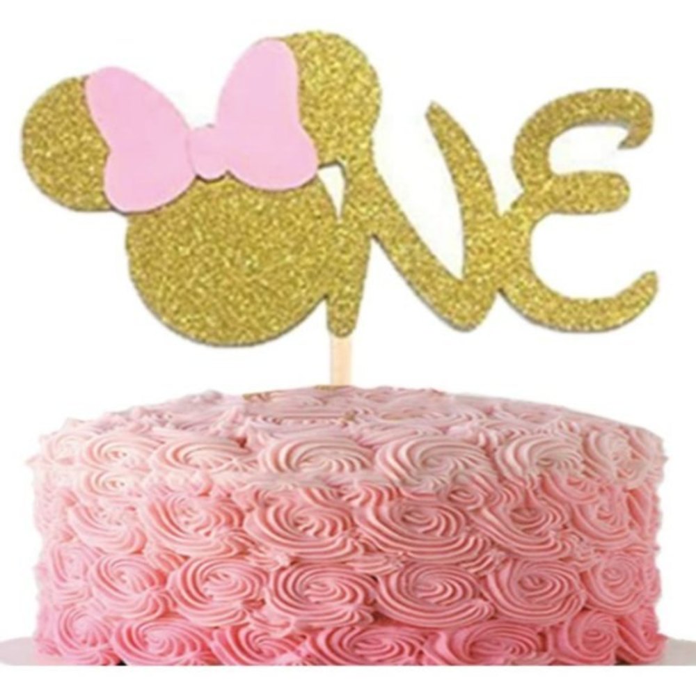 Minnie Mouse 1st One year cake topper sign cake decoration *